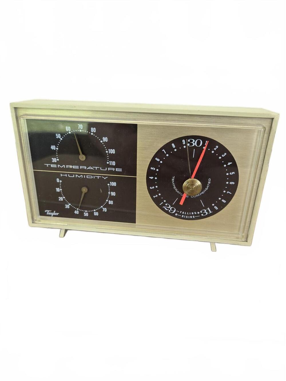Vintage Taylor Thermometer, Barometer, and Hygrometer Weather Station